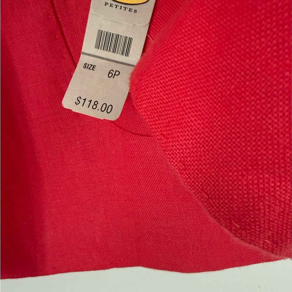 Talbot’s Pink Irish Linen Blazer Jacket Women’s 6P NWT Preppy Classic hot Pink - Picture 8 of 10